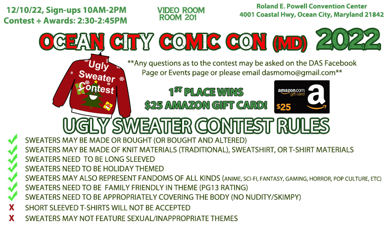 Ugly Sweater Contest info